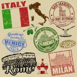 Stamps with Italy