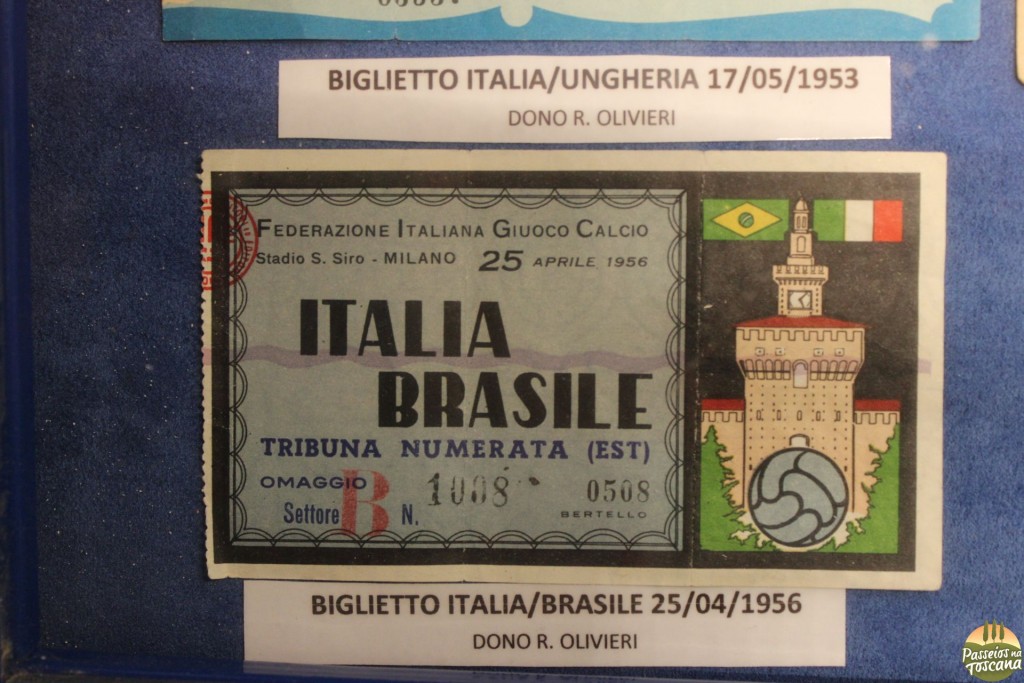 ingresso do jogo ItaliaXBrasil de 1956