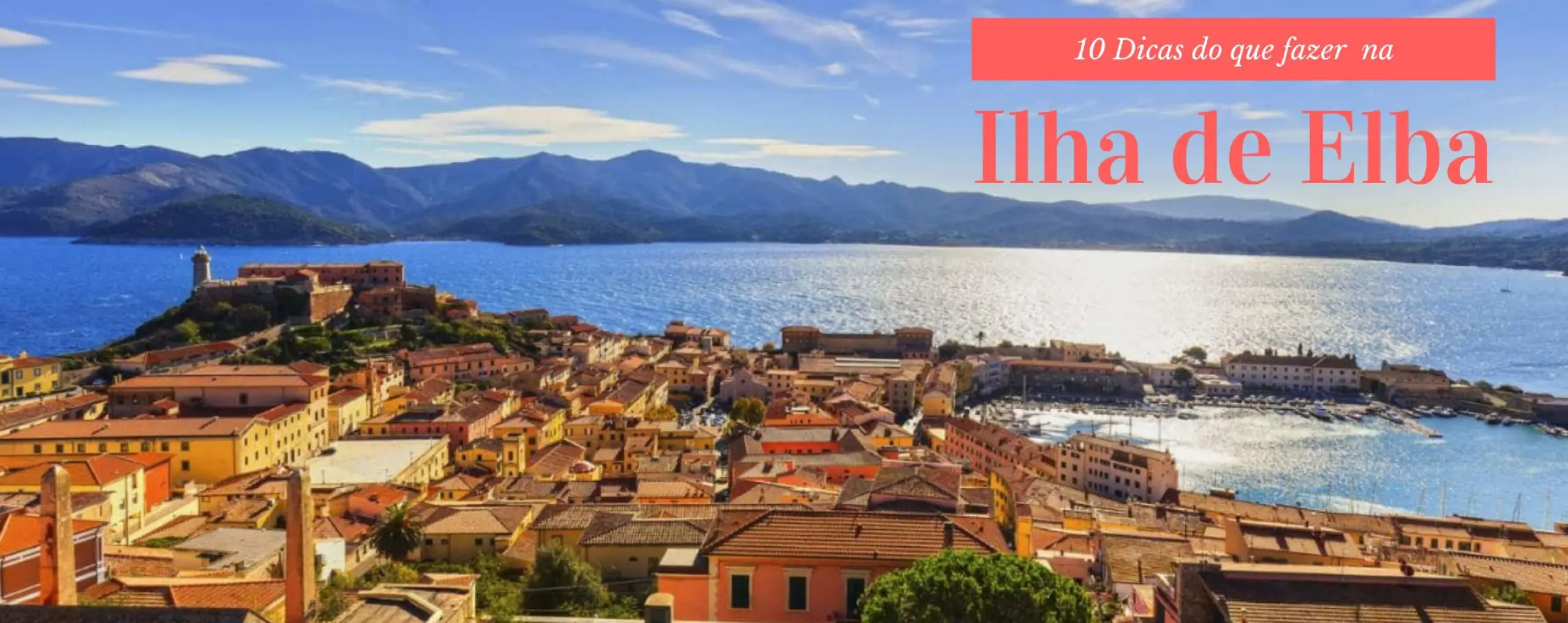 Pequena Cidade Na Costa Da Ilha De Elba, Em Itália. Número Elevado